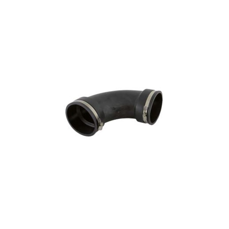 Coude flexible en caoutchouc pour raccord PVC, PP, PE et métal