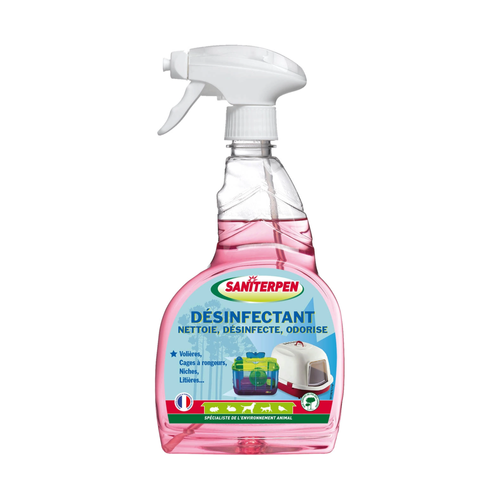 DÉSINFECTANT ODORISANT CAGES ET LITIÈRES SANITERPEN® SPRAY - 750ML