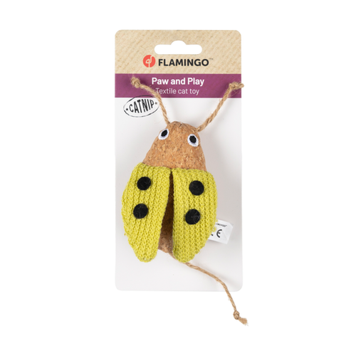 JOUET POUR CHAT FLAMINGO® LEMMO COCCINELLE VERTE