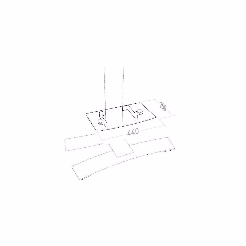 Erard – Meuble TV, Verre trempe 6 mm, Reglage hauteur 150 mm, Charge 5 kg