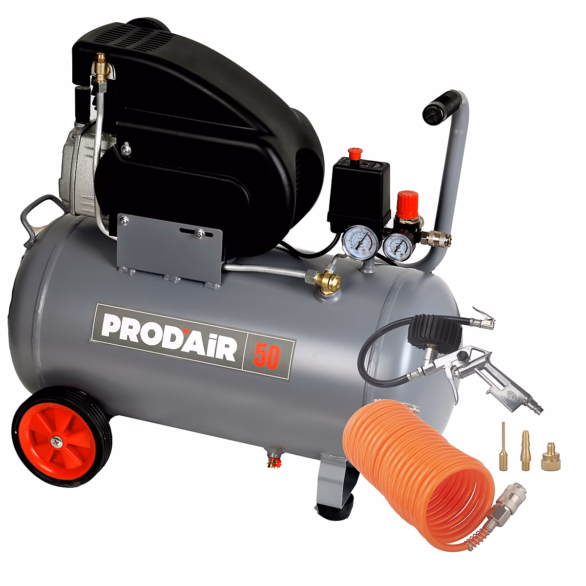 Compresseur et accessoire – Compresseur 50 Litres 2CV lubrifié PRODAIR avec accessoires