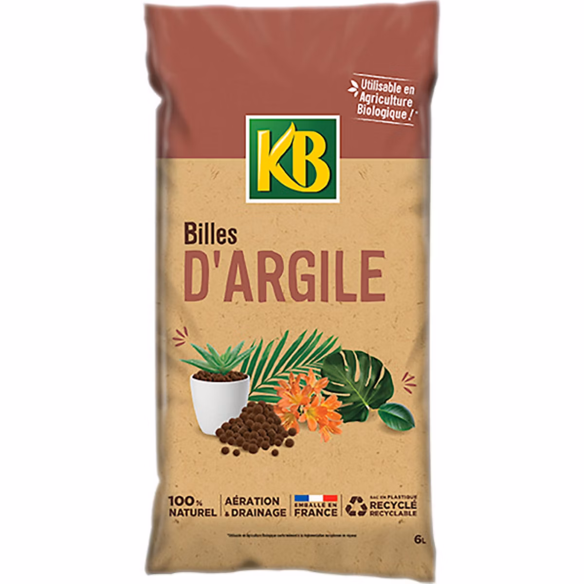 Paillage, écorce et toile de paillage – Billes d'argile intérieur et extérieur 6L KB