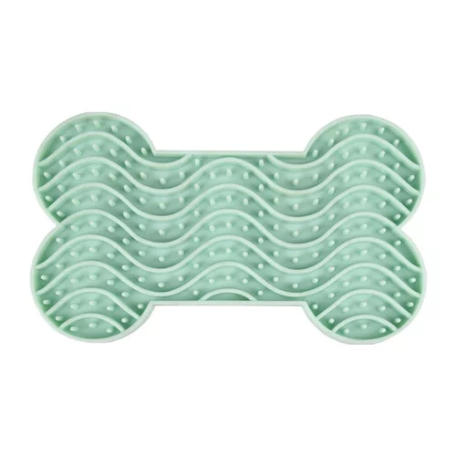 Pour vivre le jardin autrement：Tapis à lécher avec ventouse coloris vert yummee Flamingo