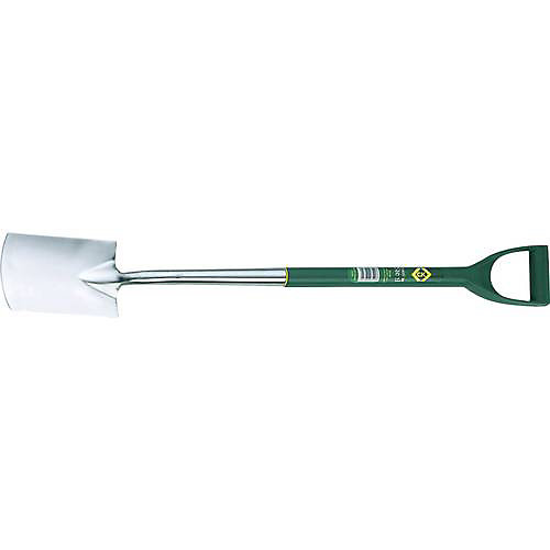 Bêche C.K G5140 – tête inox 230 × 140 mm, manche 1000 mm, poignée en D