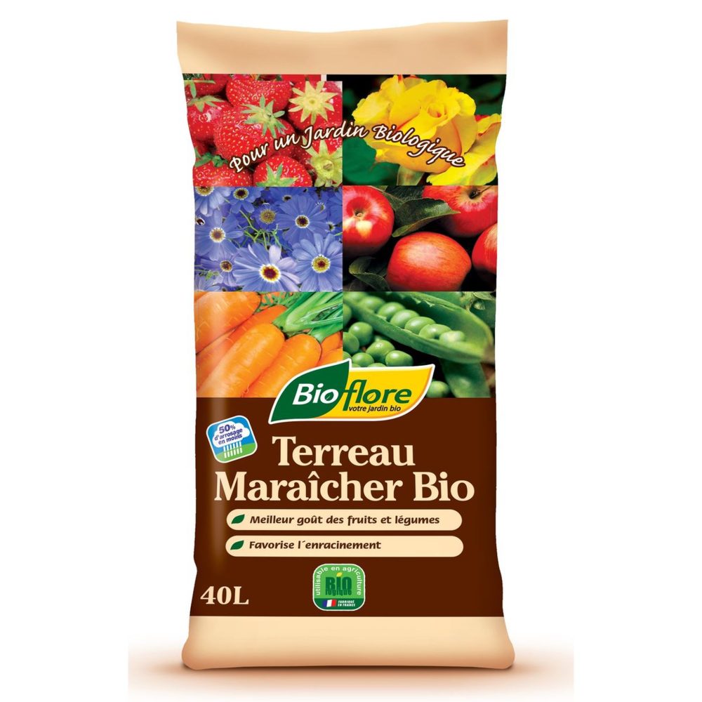 Bioflore TERREAU MARAICHER BIO 40L BIOFLORE