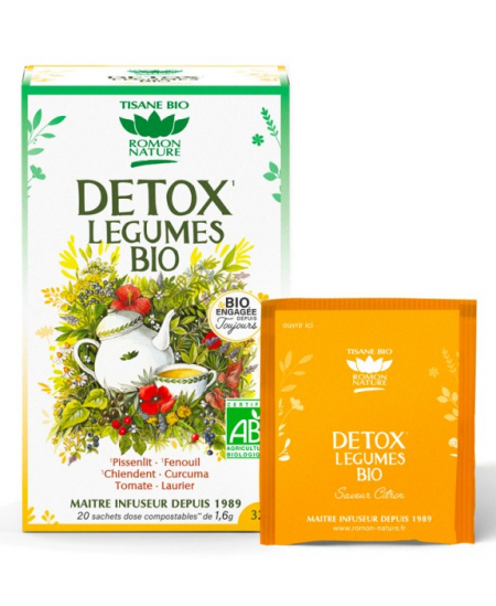 Romon Nature - Tisane Detox bio aux Légumes - 20 sachets de 32 gr