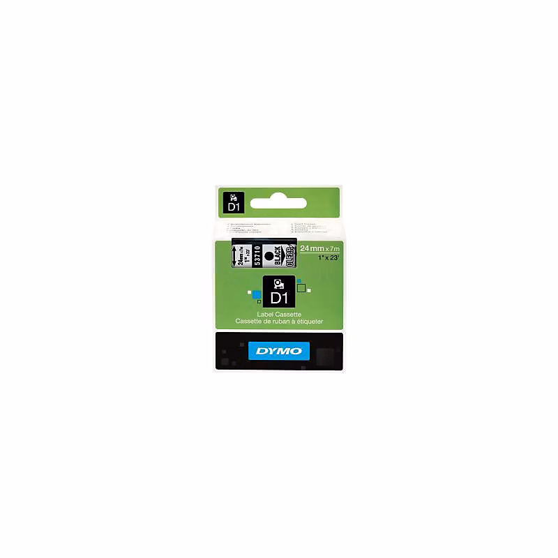 Accessoires bureau – DYMO D1 Bande 24 mm x 7 m Noir sur Transparent S0720920