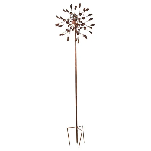 Utile pour le jardin：Eolienne solaire Breeze coloris marron en métal Smartgarden - 215 x 58 x 25 cm