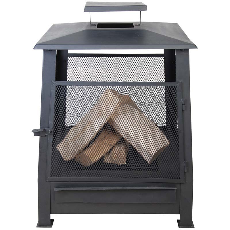 Pagode chauffe terrasse - Brasero grillagé design