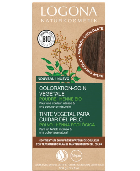 Logona - Coloration soin végétale Brun Chocolat 100gr