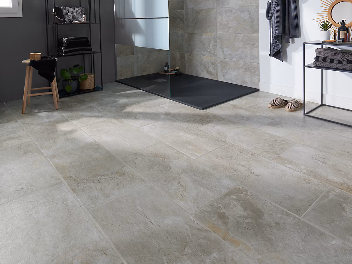 Carrelage sol intérieur beige effet pierre 61 – 5 x l.30,8 cm x ép.8 mm, Shaded