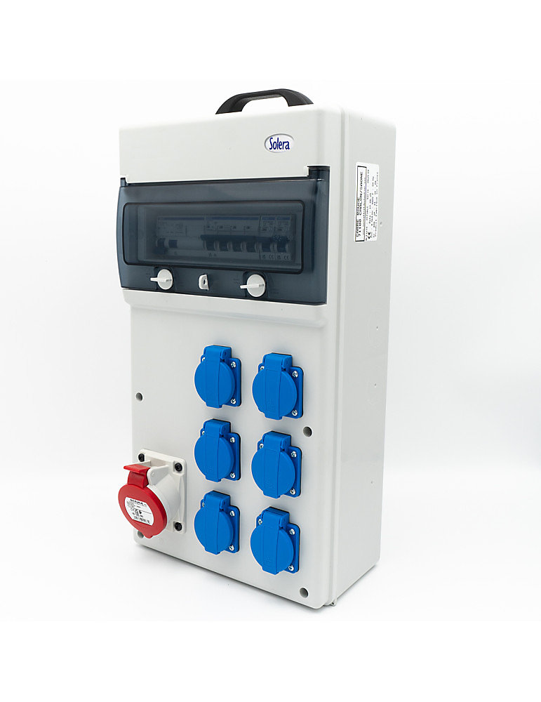 Tableau électrique et protection – Coffret De Prises Triphasé 32a Avec Interrupteur Différentiel
