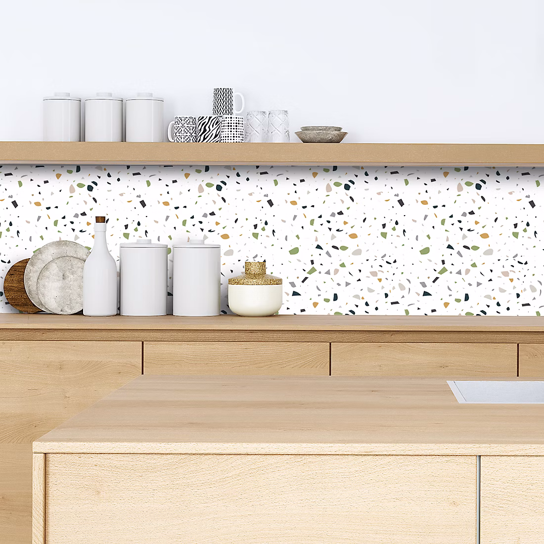 Crédence adhésive terrazzo 60 × 200cm