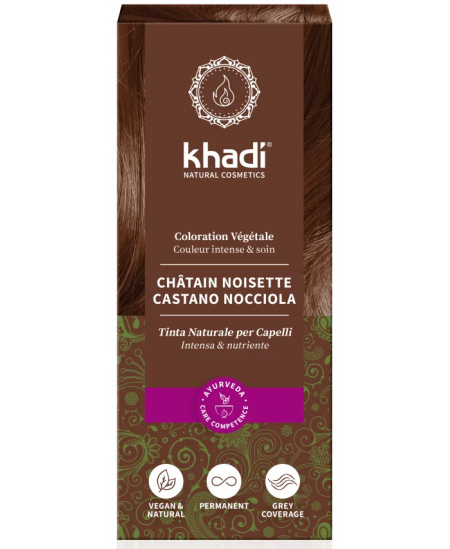 Khadi - Coloration végétale Noisette Naturel chatain foncé - 100 gr