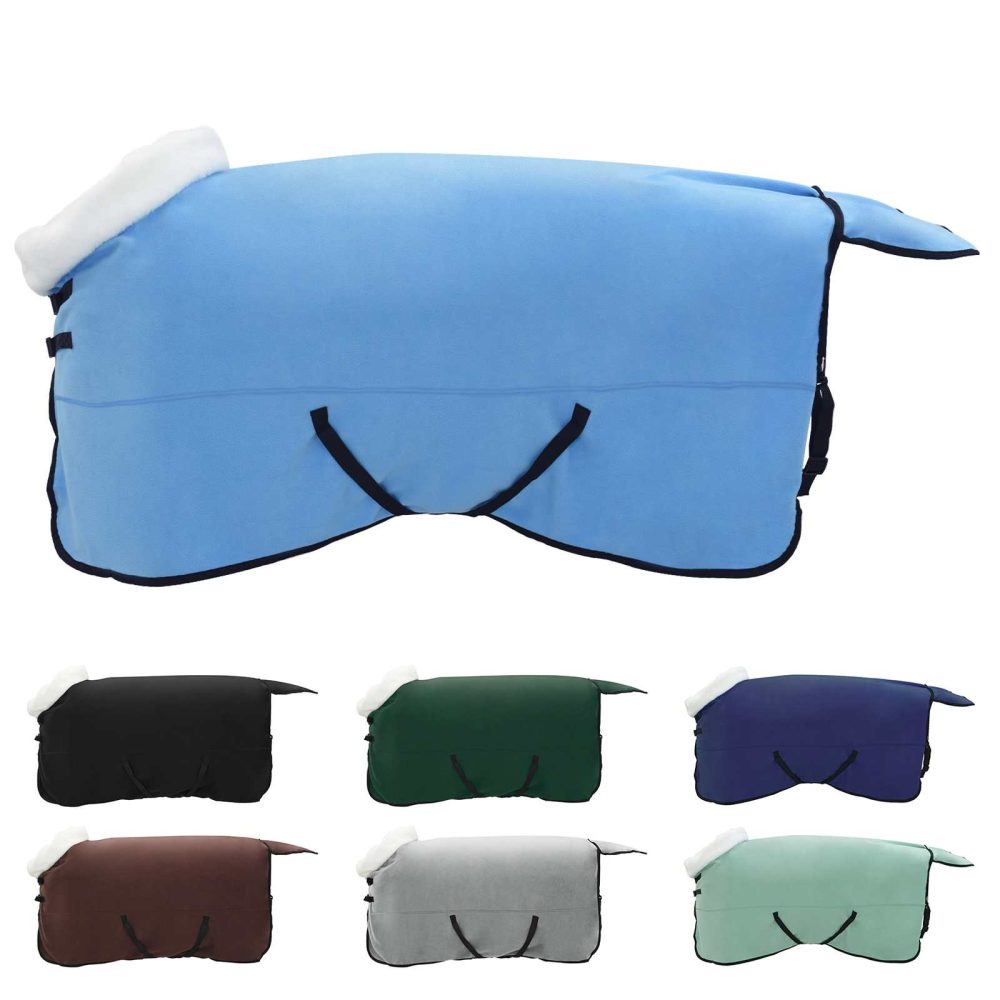 vidaXL Couverture Équine Aqua Complet 145 cm Fleece polaire