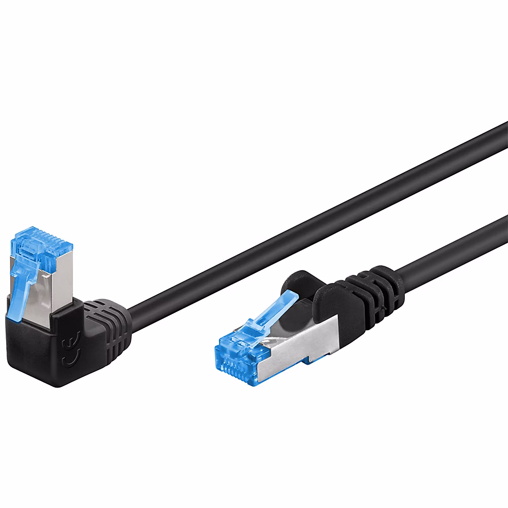 Câble RJ45 Cat6a coudé surblindé 25cm GOOBAY – Réf. NSOHUWQSV8581001816