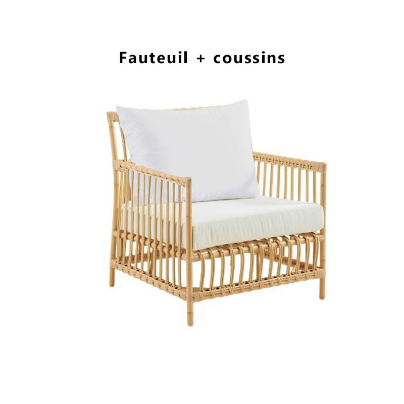 Ensemble fauteuil + coussins Caroline
