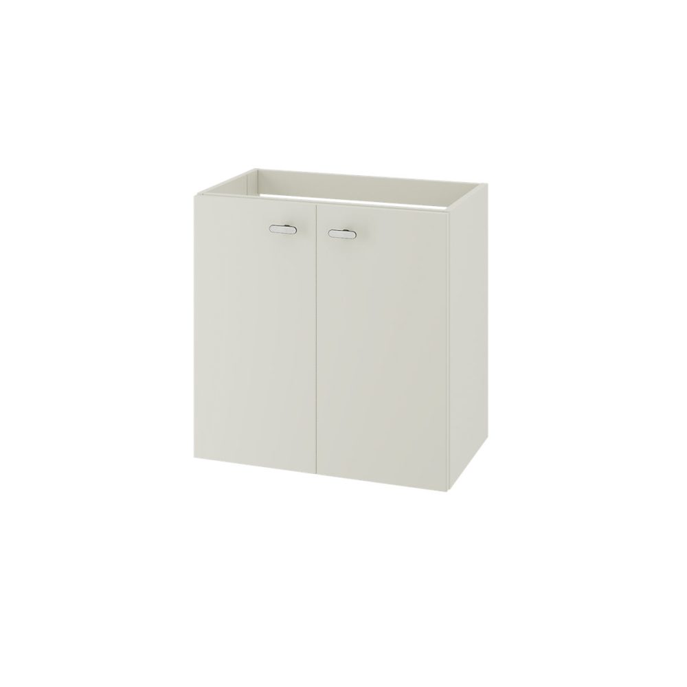 Meuble de salle de bains – Meuble sous vasque suspendu gris galet 2 portes l.60 x H.60 x P.36 cm GoodHome Imandra