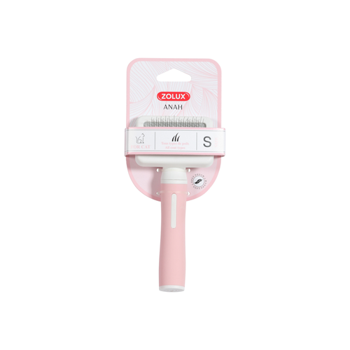 BROSSE SLICKER RÉTRACTABLE 'ANAH' POUR CHAT ZOLUX® - ROSE - S