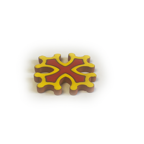 CROIX OCCITANE ÉMAILLÉE - ROUGE ET JAUNE