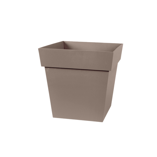 POT CARRÉ 39CM TAUPE EDA® TOSCANE