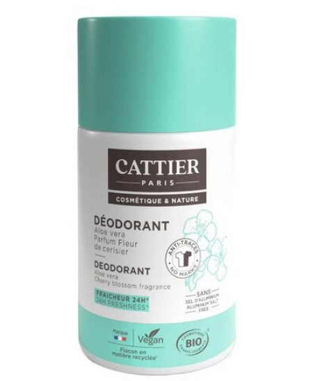 Cattier - Déodorant roll on aloe vera sauge 24h anti traces - 50 ml