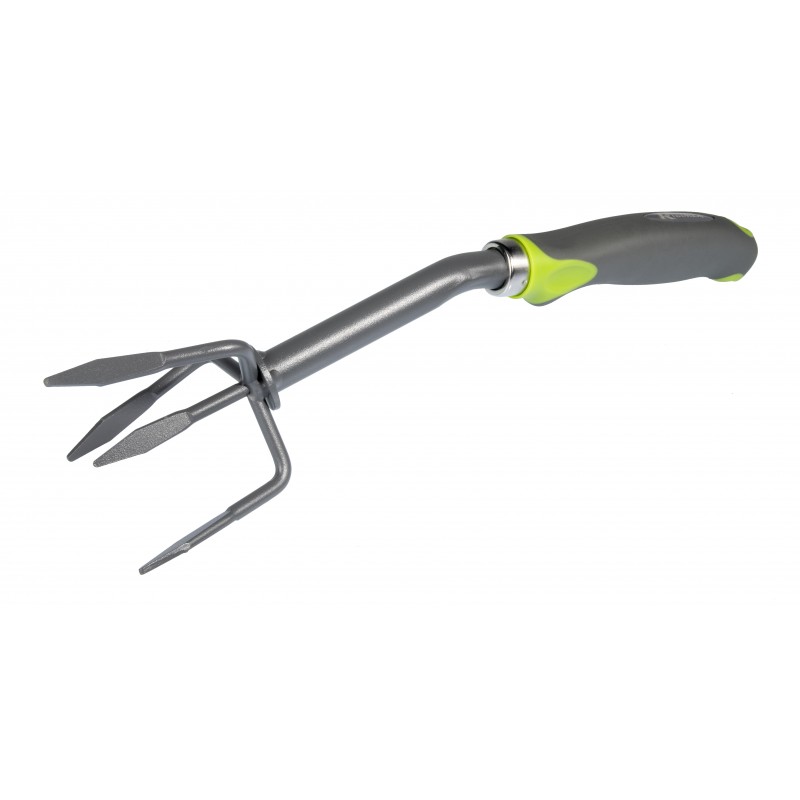 Griffe 4 dents à fleurs - Manche ergonomique