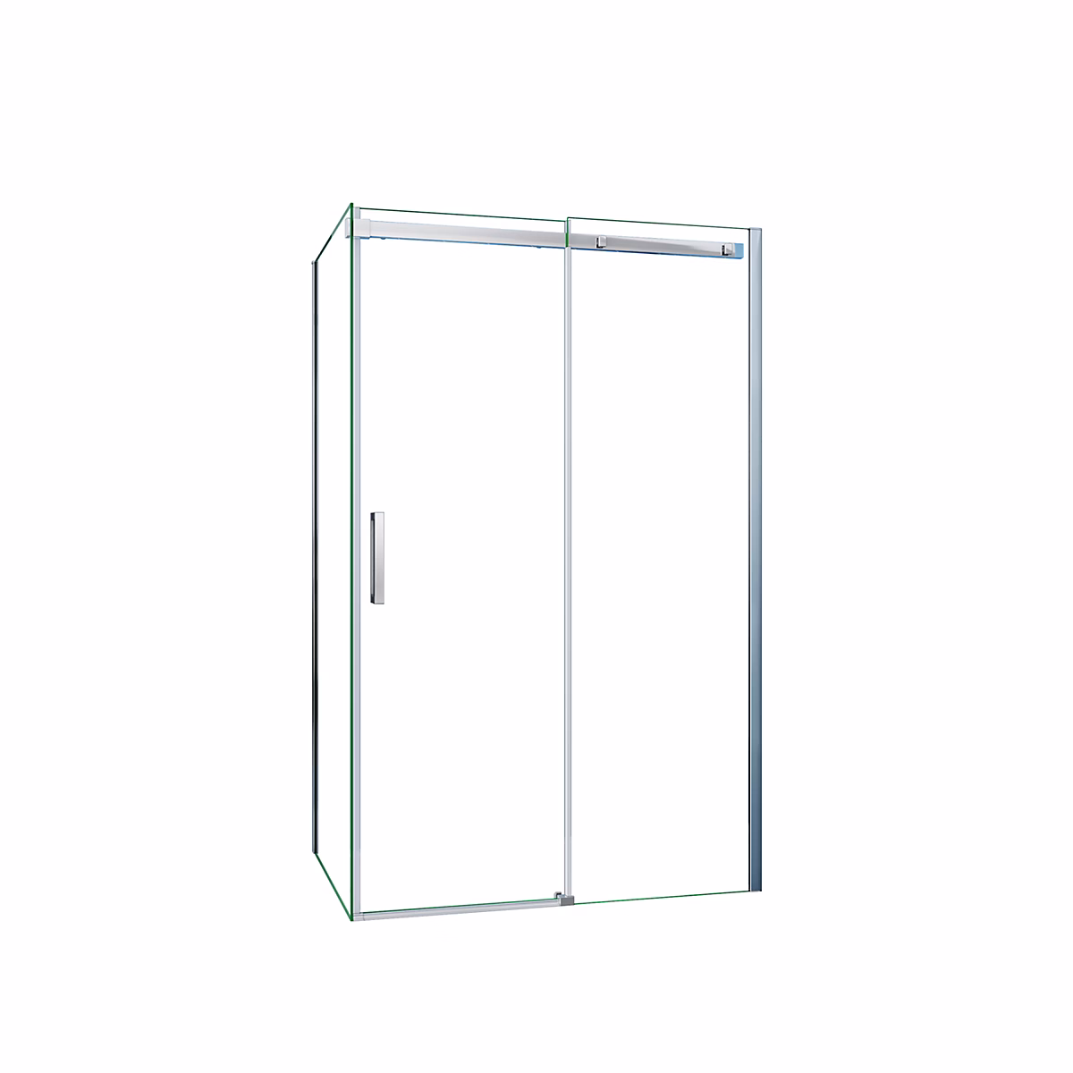 Cabine De Douche 130 × 80 × 195cm Porte De Douche Coulissante Et Paroi De Latérale