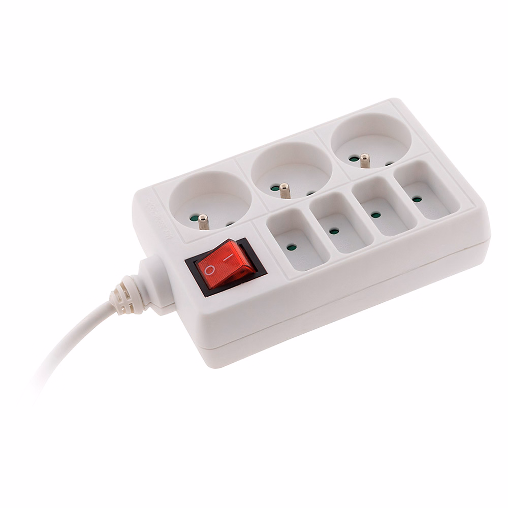 Bloc multiprise 4x6A + 3x16A – Blanc, Zenitech