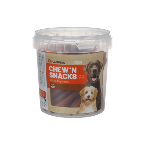 FRIANDISES POUR CHIEN 'CHEW'N SNACK' FLAMINGO® - BÂTONS AVEC BOEUF - 700G