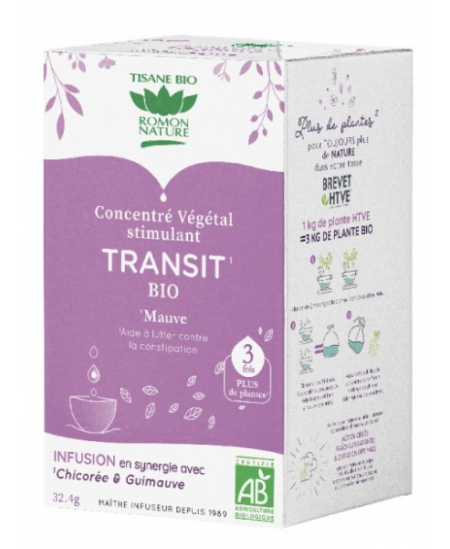 Romon Nature - Tisane concentré végétal Transit Bio 18 sachets