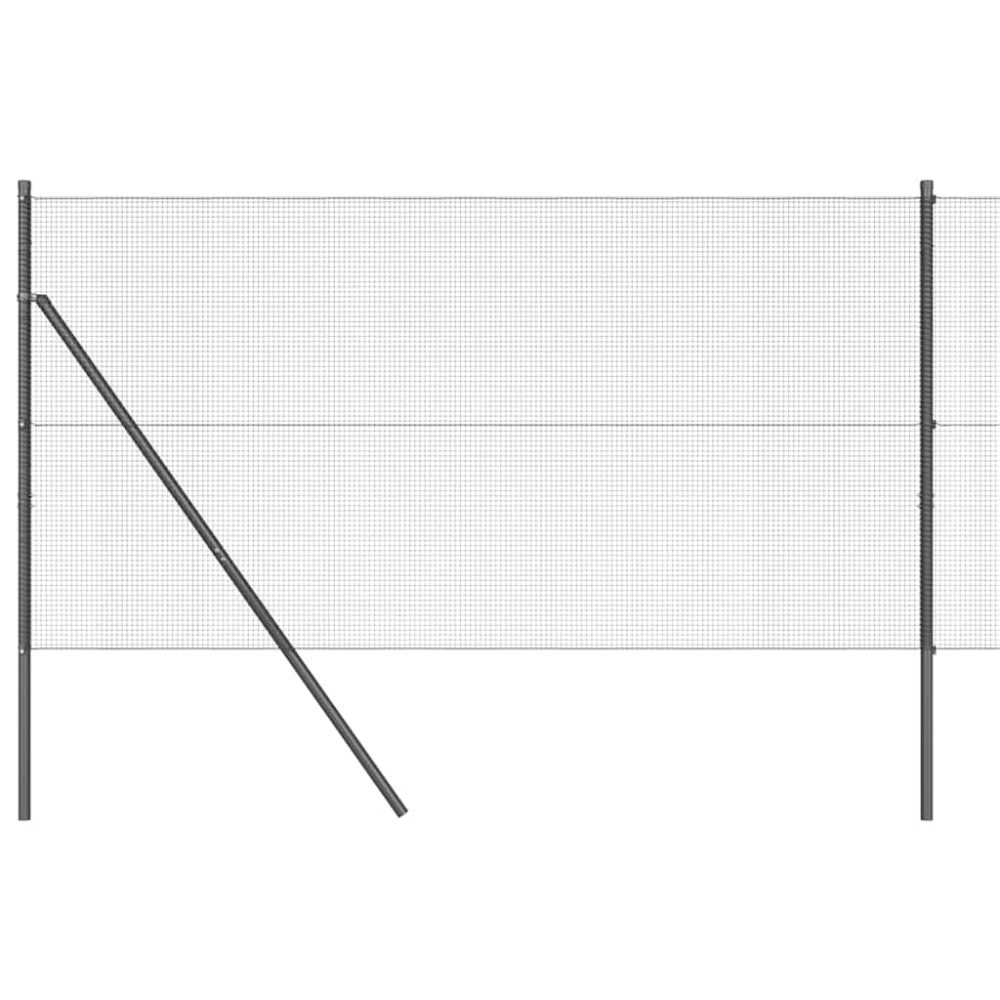 vidaXL Clôture en fils soudés pour fixation au sol 50 x 1 m Gris