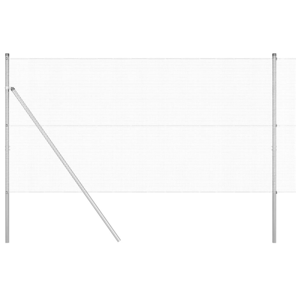 vidaXL Clôture en fils soudés pour fixation au sol 10 x 1,2 m Argenté