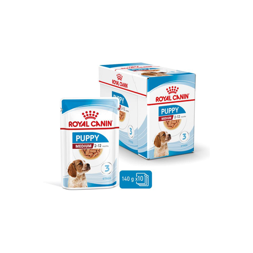 SACHET FRAÎCHEUR EN SAUCE CHIOT ROYAL CANIN® MEDIUM PUPPY - 10X140G