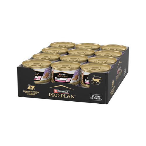 BOÎTES DE MOUSSE POUR CHAT 'ADULT DELICATE' PURINA® PRO PLAN® - DINDE - 24X85G