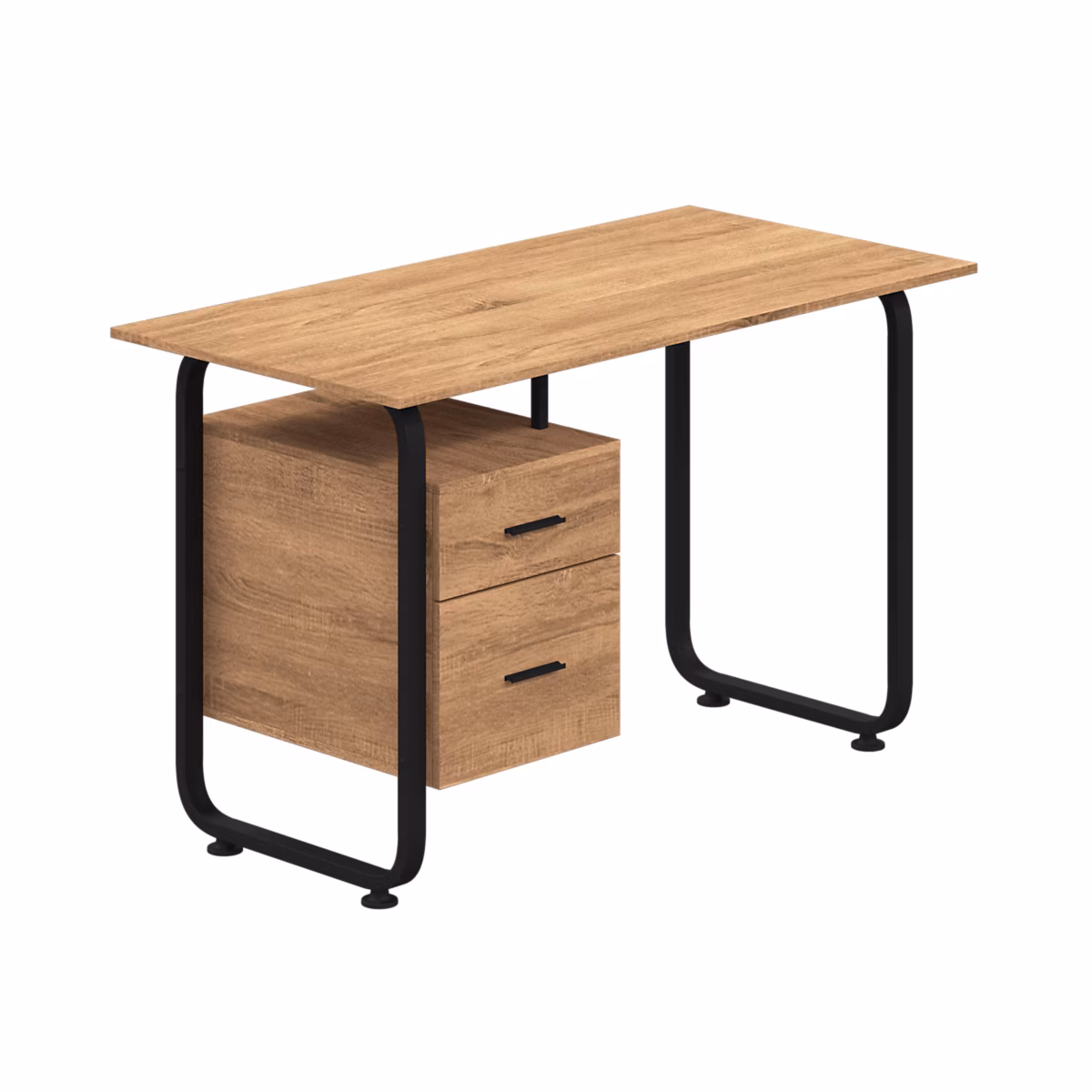 Bureau effet bois 2 tiroirs H.75 x L.120 x P.60 cm 5Five Baja – Réf. OZJDUBAVY9734198422