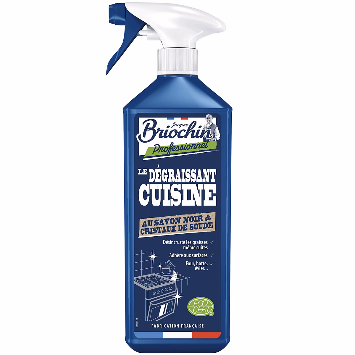 Dégraissant cuisine au savon noir et cristaux de soude Ecocert 750ml Briochin professionnel | Cuisine