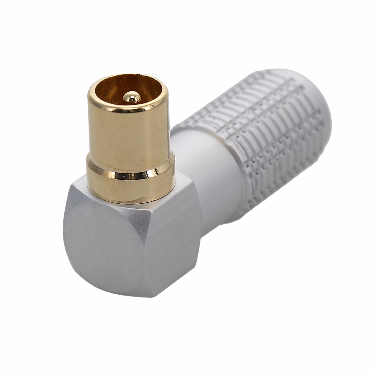 Fiche TV 9.5 mm – Mâle coudée 90° à souder, connecteurs plaqués or, Erard