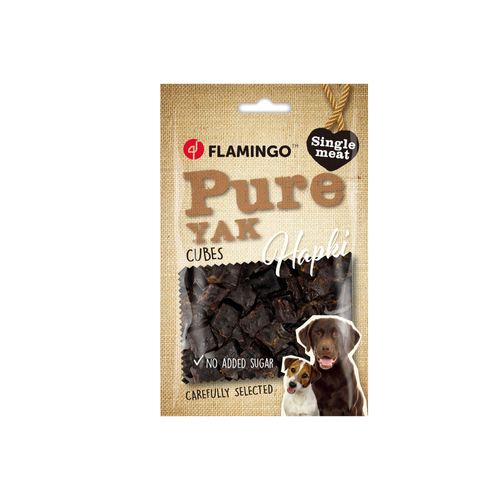 FRIANDISES POUR CHIEN 'HAPKI' FLAMINGO® - CUBES DE YAK - 85G