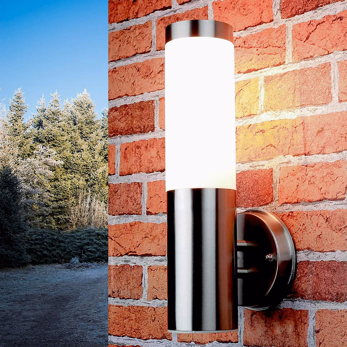 Acier inoxydable Applique murale extérieure IP44 Ampoule De La Lampe De Cour A L'extérieur Lampe de jardin – Réf. NIUIACPTZ7833334348