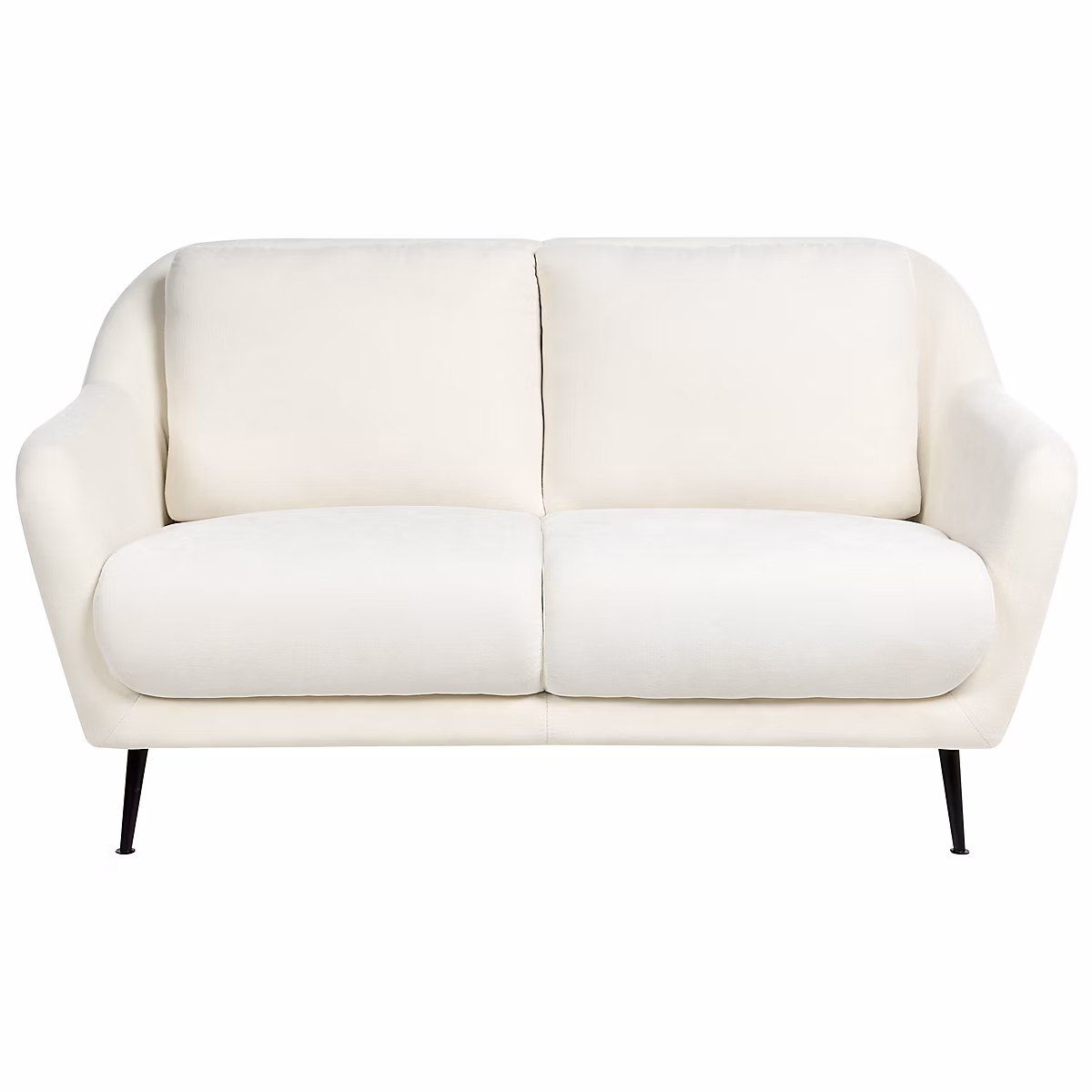 Canapé 2 places EIBY Tissu chenille Blanc – Réf. MNDIYPXPA3540324017