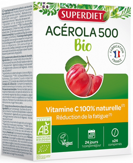 Super Diet Acérola 500 bio 24 comprimés Promotion