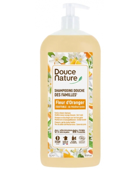 Douce Nature - Shampooing douche des familles Fleur d'Oranger - 1 L