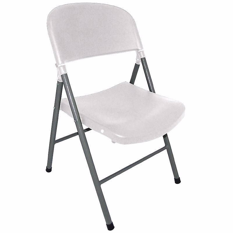 Chaises Pliantes Blanches et Grises – Lot de 2, Bolero