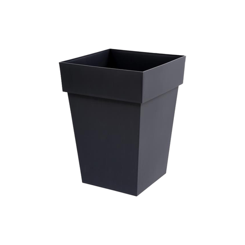 POT CARRÉ MI-HAUT H53CM ANTHRACITE EDA® TOSCANE
