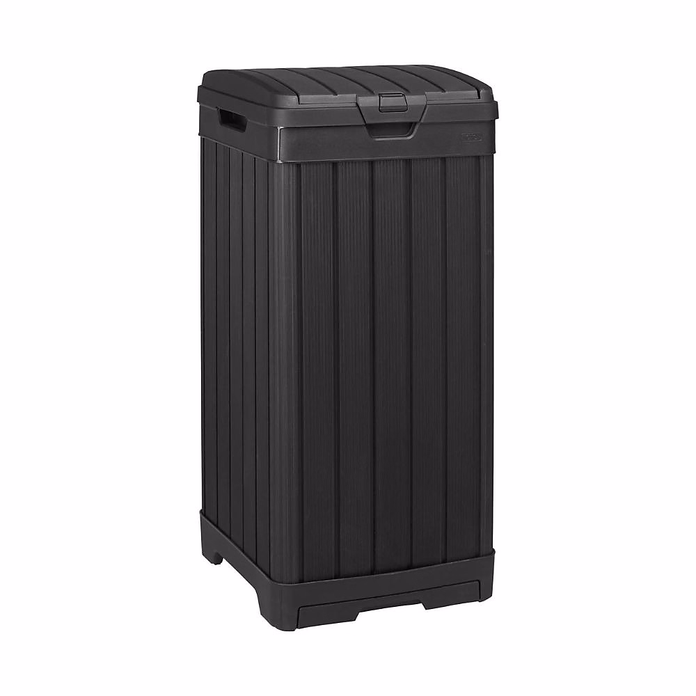 Baltimore poubelle en plastique 125L – 87,4 × 41 × 41 cm, Noir (236997)