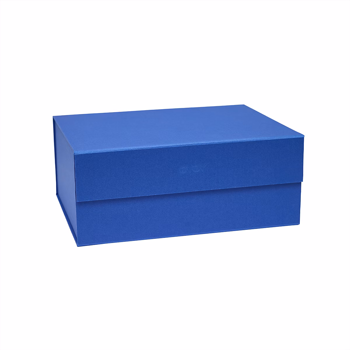 Boîte de rangement bleu en carton H15 × 33 × 25