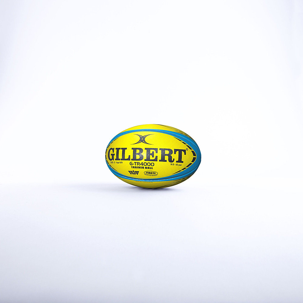 Ballon rugby Gilbert G – TR4000 Taille 3 Fluo entrainement coutures main