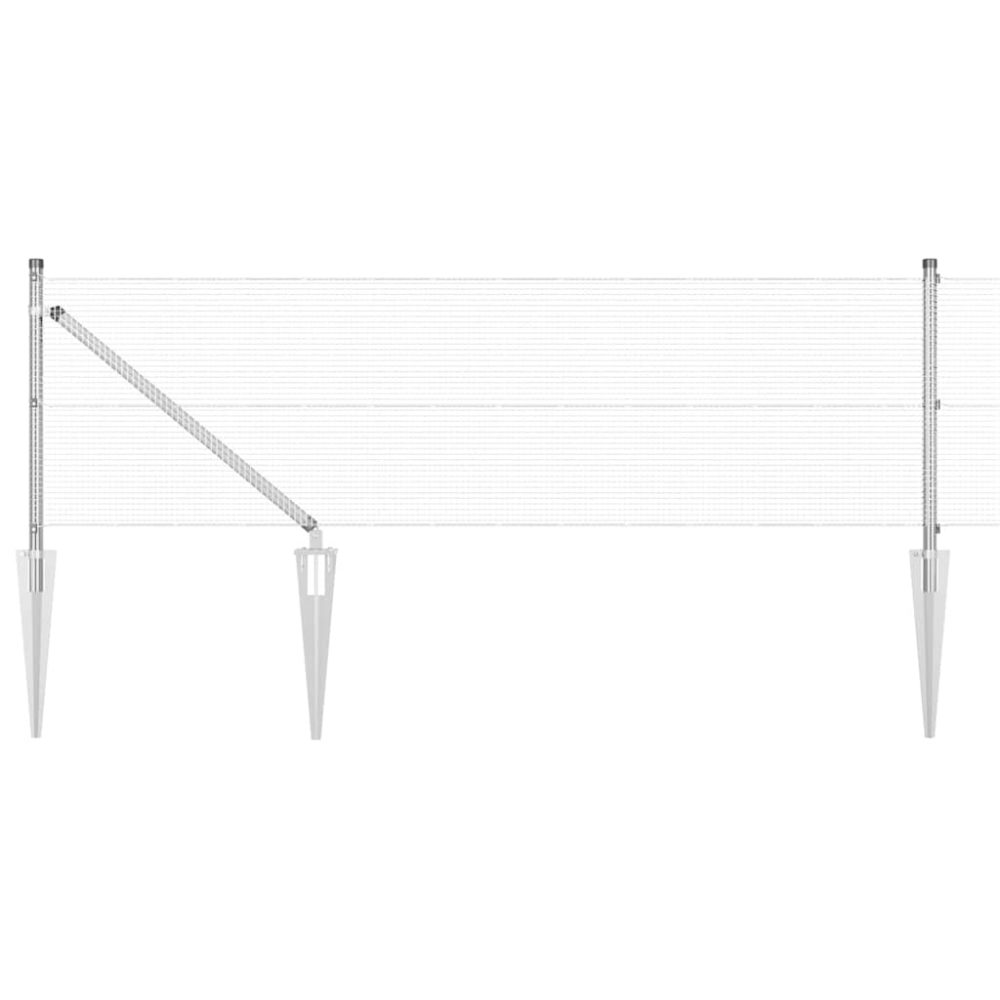 vidaXL Clôture en fil soudé avec pointes 50 x 0,5 m Acier galvanisé