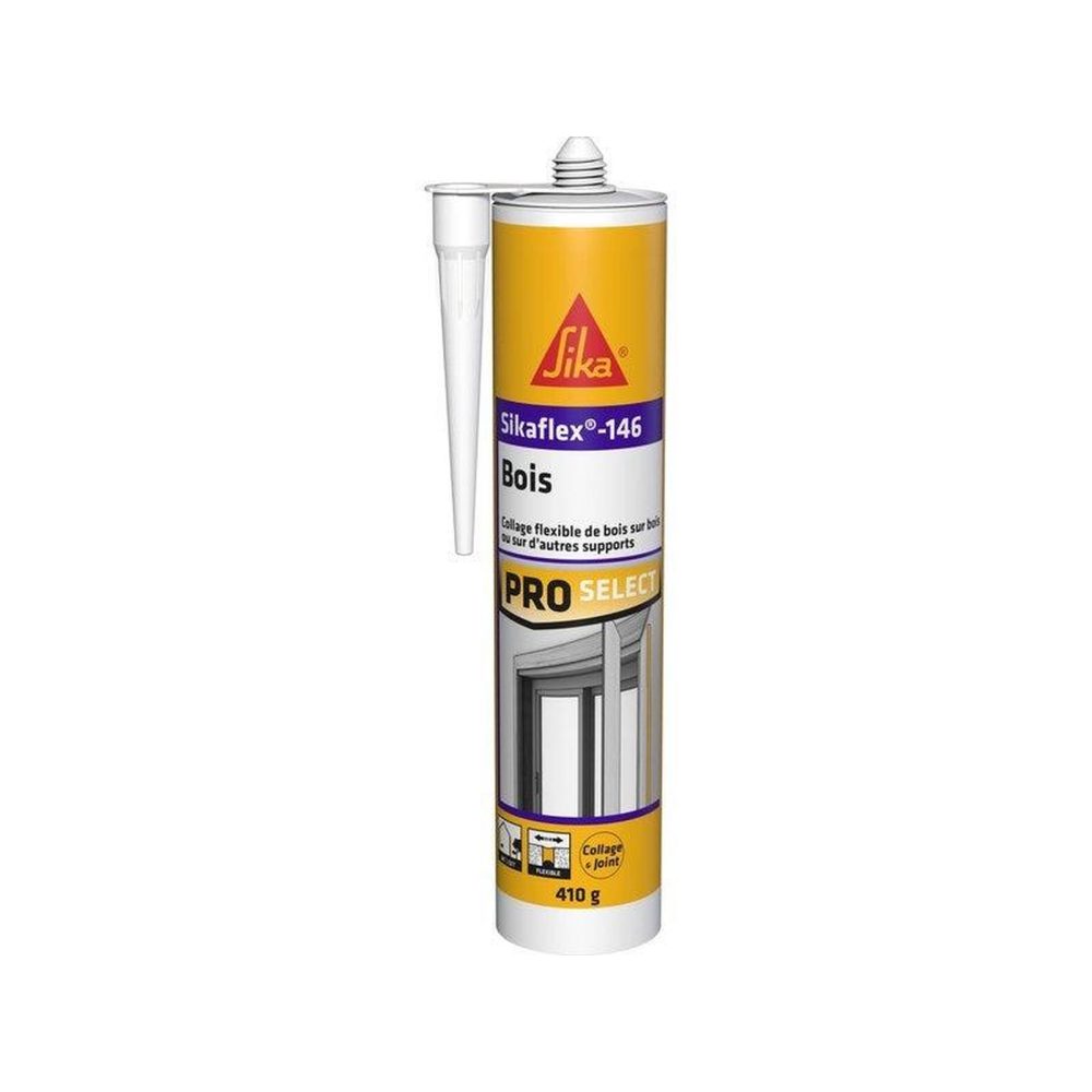 Sika Mastic colle bois Sikaflex - 146 SIKA marron, 410 g